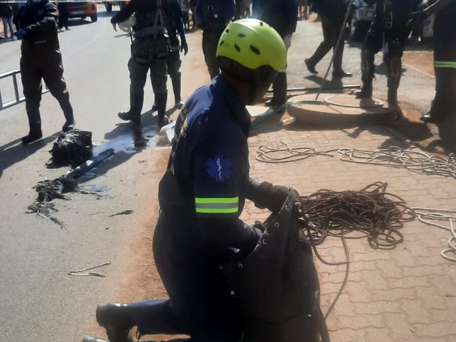 The search for Khayalethu Magadla continues at the sewer outfall in Dlamini